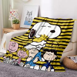 Snoopy Blanket Meaningful Gift For Halloween Christmas Flannel Fleece Throw Cosplay Blanket Meaningful Gift For Halloween Christmas Room Decoration