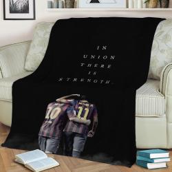 Soccer Messi Neymar Quote Fleece Throw Blanket Meaningful Gift For Halloween Christmas