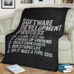 Software Development Fleece Throw Blanket Meaningful Gift For Halloween Christmas