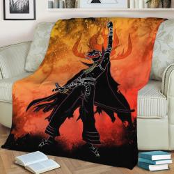 Soul Of Aniki Fleece Throw Blanket Meaningful Gift For Halloween Christmas