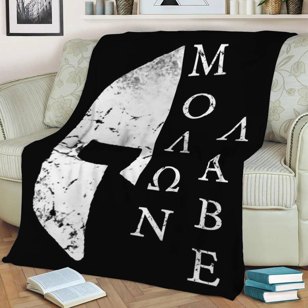 Spartan Helmet Fleece Throw Blanket Meaningful Gift For Halloween Christmas
