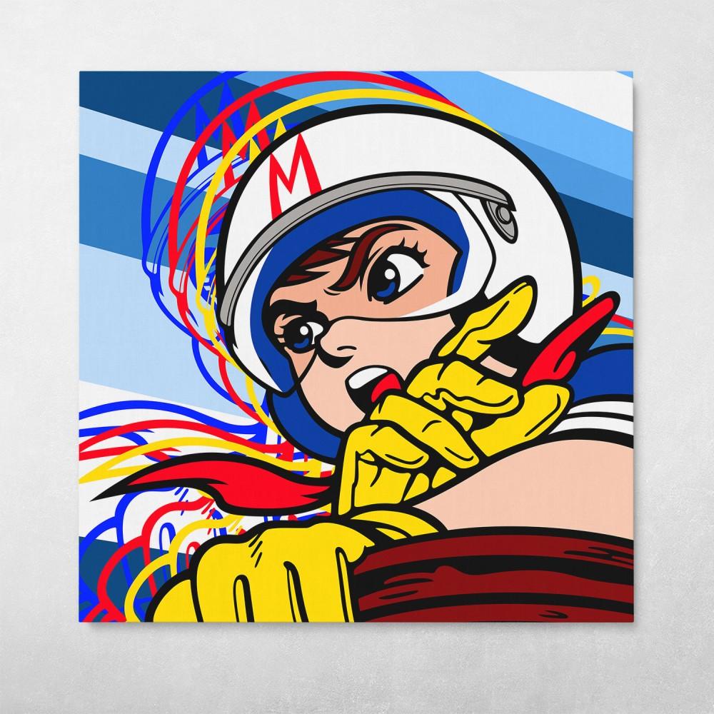 Speed Racer Retro Pop Wall Art Canvas Meaning Gift For Birthday Christmas