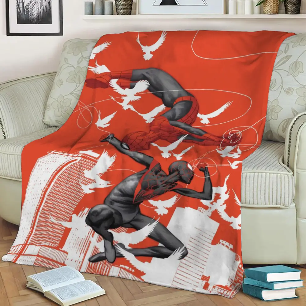 Spider-Man & Venom Fleece Throw Blanket Meaningful Gift For Halloween Christmas