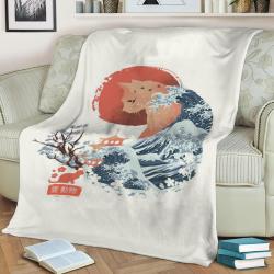 Spirit Animal Cat Fleece Throw Blanket Meaningful Gift For Halloween Christmas