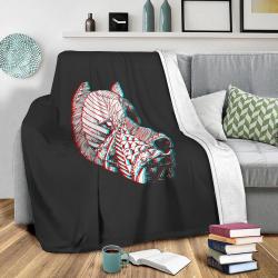 Spirit Dog Fleece Throw Blanket Meaningful Gift For Halloween Christmas