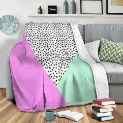 Spotted Modern Fleece Throw Blanket Meaningful Gift For Halloween Christmas