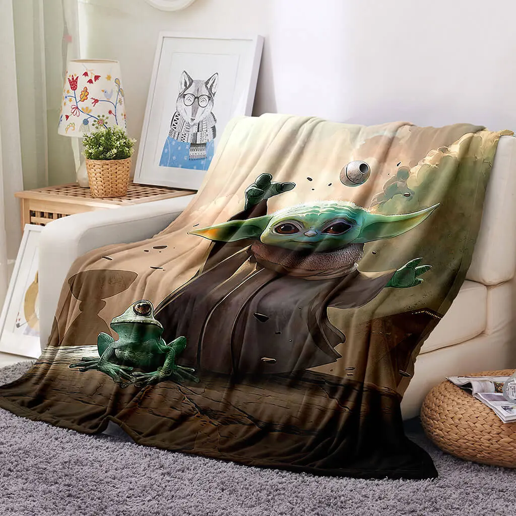 Star Wars Pattern Blanket Meaningful Gift For Halloween Christmas Flannel Throw Room Decoration