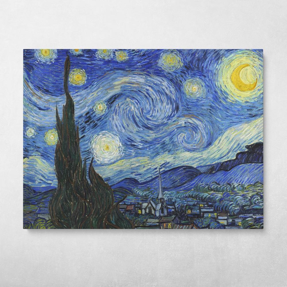 Starry Night - Van Gogh Wall Art Canvas Meaning Gift For Birthday Christmas