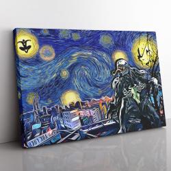 Starry Night Venom Canvas Print Wall Art Canvas Christmas Gift For Son Daughter