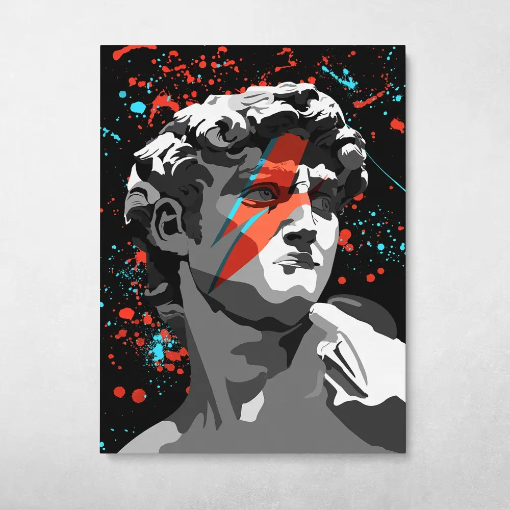 Statue of David (Bowie) Wall Art Canvas Meaning Gift For Birthday Christmas
