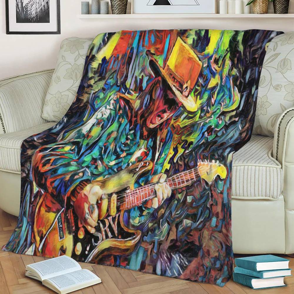 Stevie Ray Vaughan Art Fleece Throw Blanket Meaningful Gift For Halloween Christmas