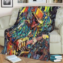 Stevie Ray Vaughan Art Fleece Throw Blanket Meaningful Gift For Halloween Christmas