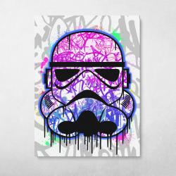 Stormtrooper Graffiti Wall Art Canvas Meaning Gift For Birthday Christmas