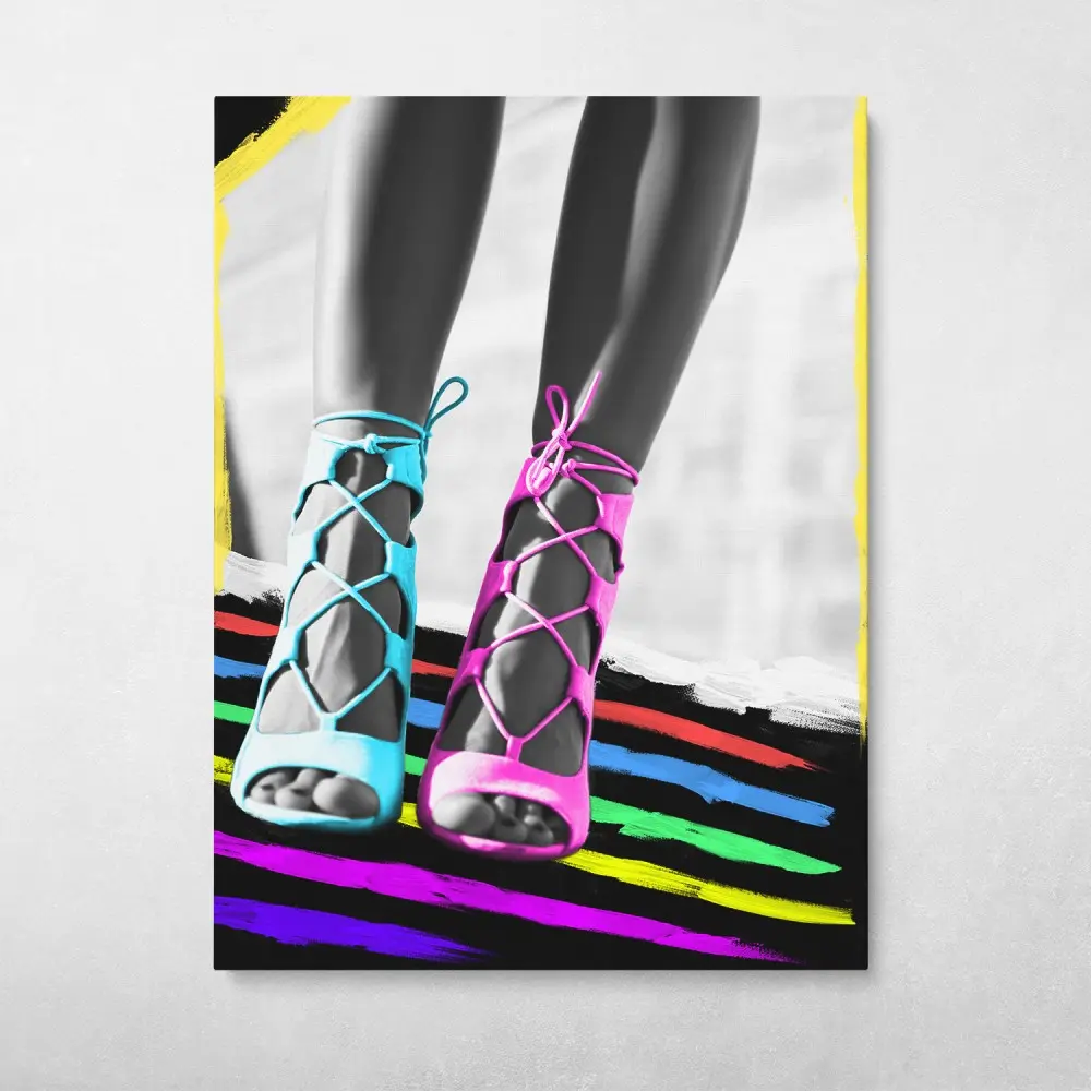 Strappy Heels Wall Art Canvas Meaning Gift For Birthday Christmas