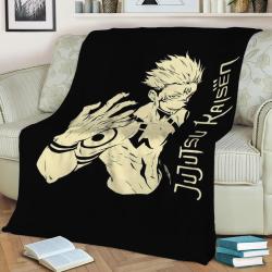 Sukuna Jujutsu Kaisen Fleece Throw Blanket Meaningful Gift For Halloween Christmas