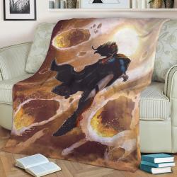Supergirl Fleece Throw Blanket Meaningful Gift For Halloween Christmas
