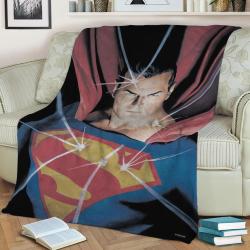 Superman Trinity Fleece Throw Blanket Meaningful Gift For Halloween Christmas