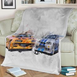 Supra And Skyline Fleece Throw Blanket Meaningful Gift For Halloween Christmas