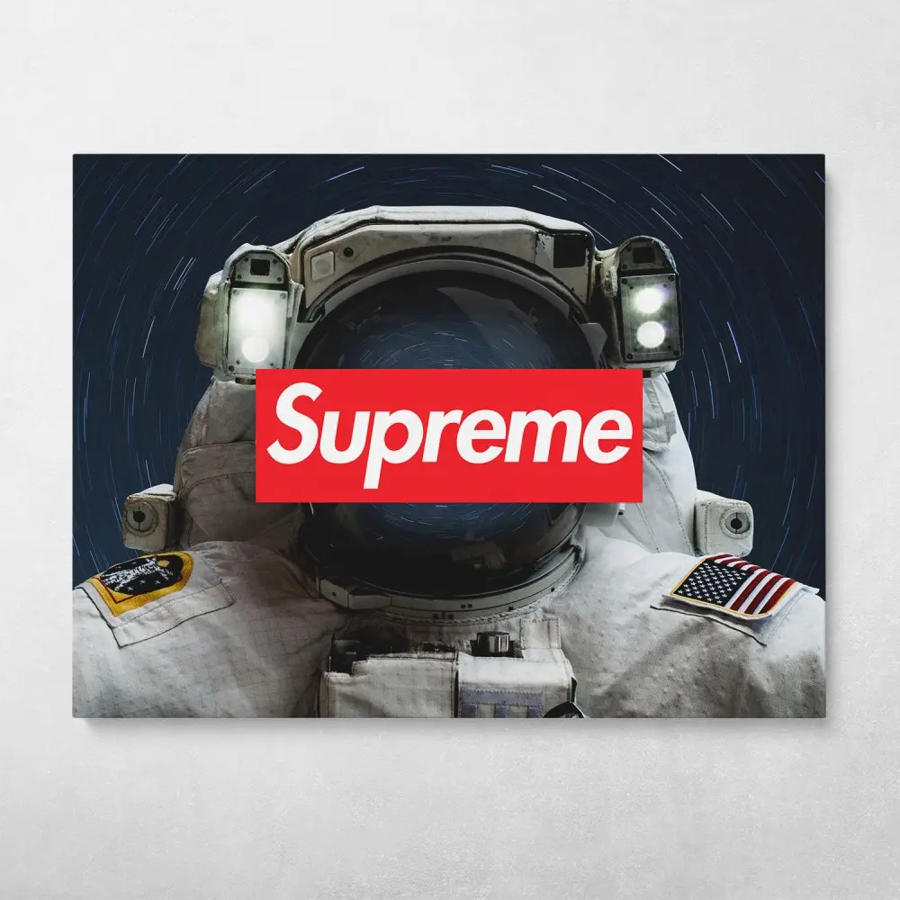 Supreme Astronaut Wall Art Canvas Meaning Gift For Birthday Christmas
