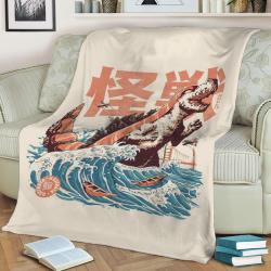 Sushizilla Fleece Throw Blanket Meaningful Gift For Halloween Christmas