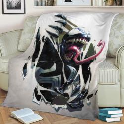 Symbiote Fleece Throw Blanket Meaningful Gift For Halloween Christmas