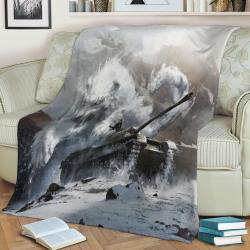 T-54 The Snow Leopard Fleece Throw Blanket Meaningful Gift For Halloween Christmas