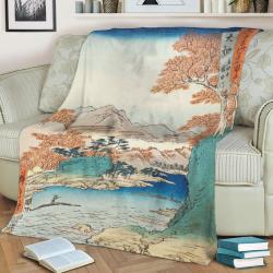 Tatsuta Mountain Fleece Throw Blanket Meaningful Gift For Halloween Christmas