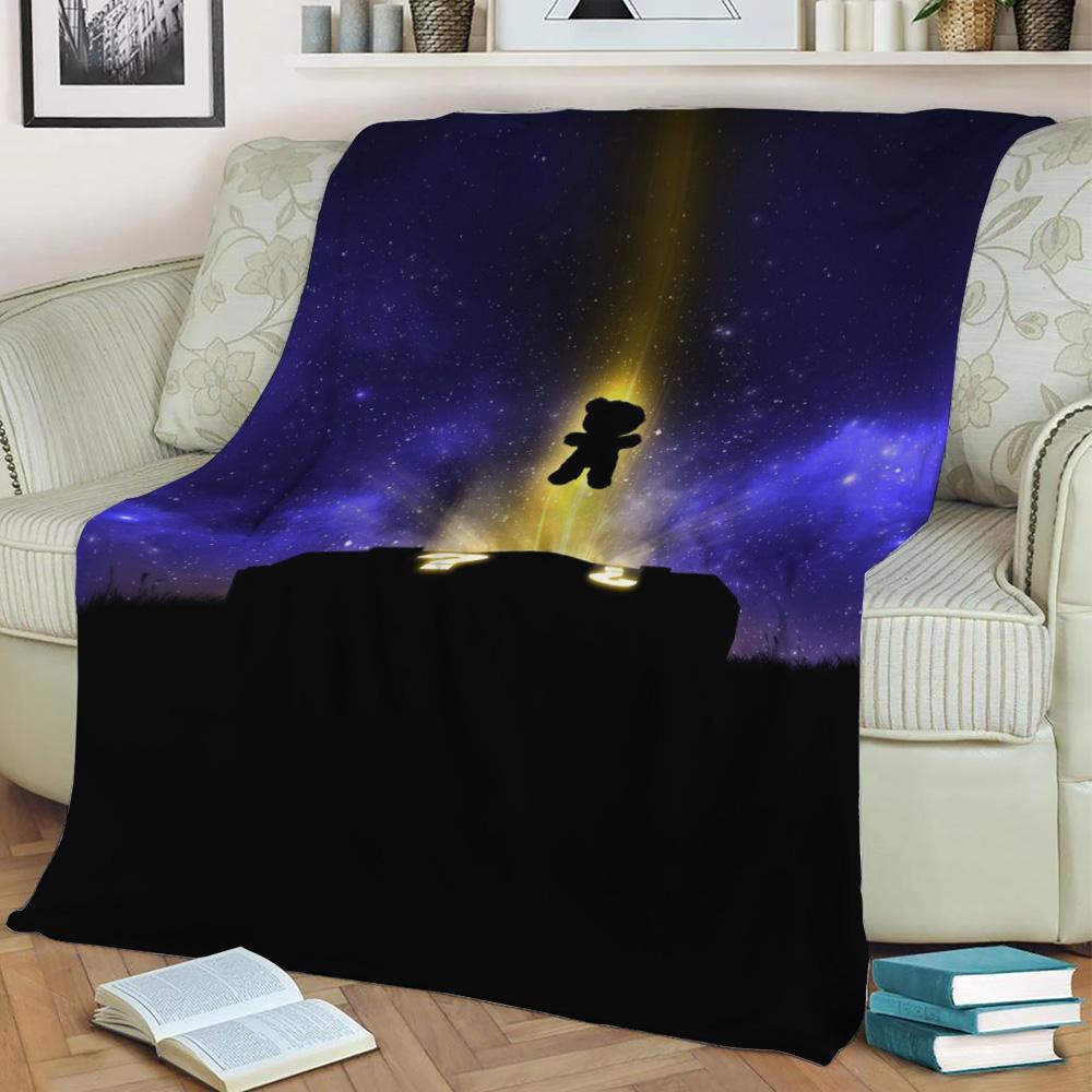 Teddy Bear Fleece Throw Blanket Meaningful Gift For Halloween Christmas