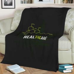 Thc Healthcare Weed Fleece Throw Blanket Meaningful Gift For Halloween Christmas