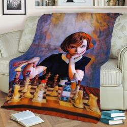 The Queens Gambit 2 Fleece Throw Blanket Meaningful Gift For Halloween Christmas