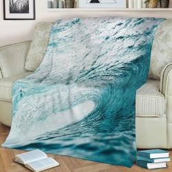 The Wave Fleece Throw Blanket Meaningful Gift For Halloween Christmas