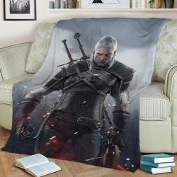 The Witcher Fleece Throw Blanket Meaningful Gift For Halloween Christmas