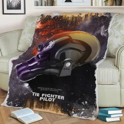 Tie Fighter Pilot Fleece Throw Blanket Meaningful Gift For Halloween Christmas