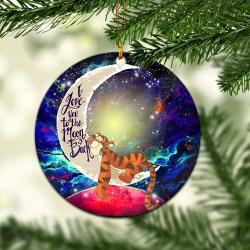 Tiger Winnie The Pooh Love You To The Moon Galaxy Mica Circle Ornament Perfect Gifts For Family On Christmas
