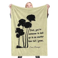 To Dad Love Always Fleece Throw Blanket Meaningful Gift For Halloween Christmas