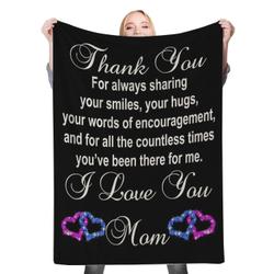 To Mom I Love You Fleece Throw Blanket Meaningful Gift For Halloween Christmas