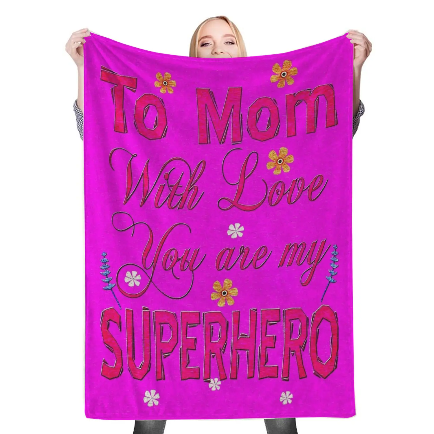 To Mom With Love Fleece Throw Blanket Meaningful Gift For Halloween Christmas