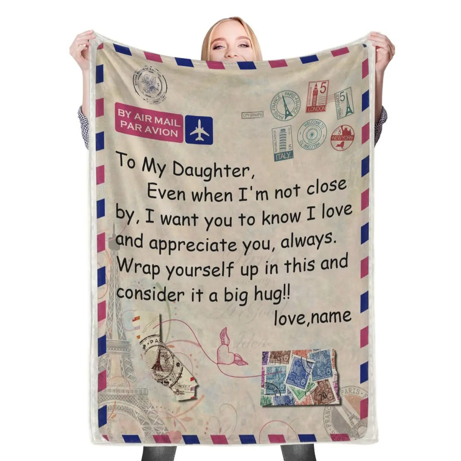To My Daughter Fleece Throw Blanket Meaningful Gift For Halloween Christmas Mom Dad To Son