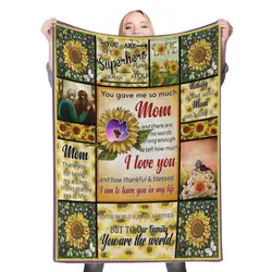 To My Mom Fleece Throw Blanket Meaningful Gift For Mom Dad Halloween Christmas