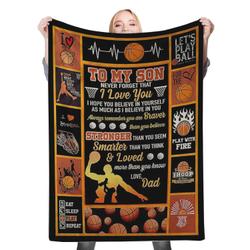 To My Son Fleece Throw Blanket Meaningful Gift For Son Halloween Christmas