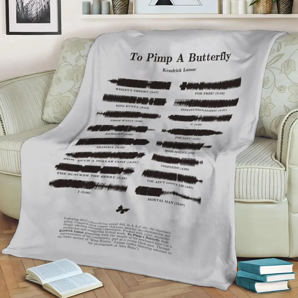 To Pimp A Butterfly By Kl Fleece Throw Blanket Meaningful Gift For Halloween Christmas