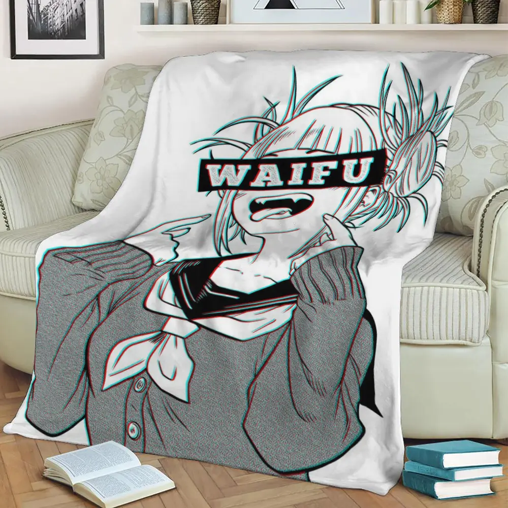 Toga Waifu Fleece Throw Blanket Meaningful Gift For Halloween Christmas