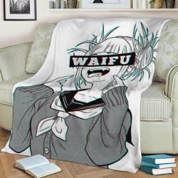 Toga Waifu Fleece Throw Blanket Meaningful Gift For Halloween Christmas