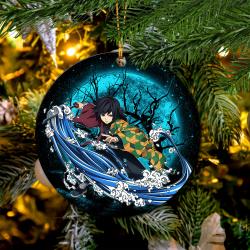 Tomioka Giyuu Moonlight Mica Circle Ornament Perfect Gift For Holiday Perfect And Unique Gifts For Family On Christmas