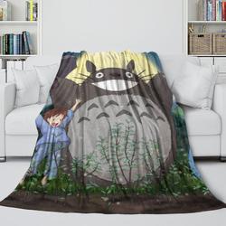 Tonari No Totoro Blanket Meaningful Gift For Halloween Christmas Flannel Throw Room Decoration