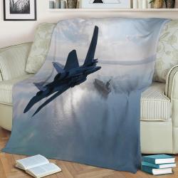 Top Gun Aircraft Carrier Fleece Throw Blanket Meaningful Gift For Halloween Christmas