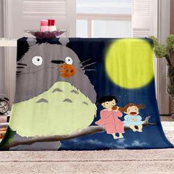 Totoro Blanket Meaningful Gift For Halloween Christmas Flannel Throw Room Decoration
