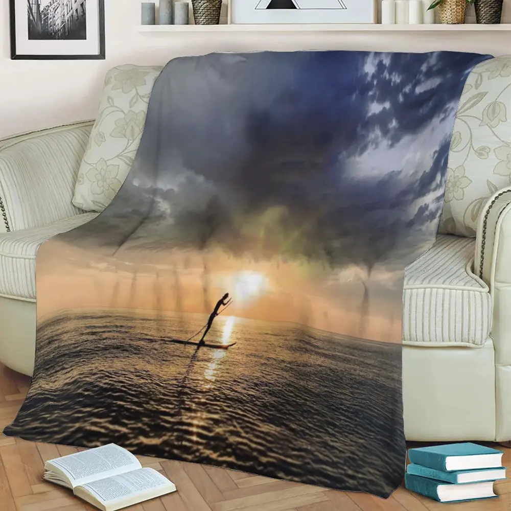 Touch The Sun Be Free Fleece Throw Blanket Meaningful Gift For Halloween Christmas