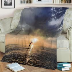 Touch The Sun Be Free Fleece Throw Blanket Meaningful Gift For Halloween Christmas