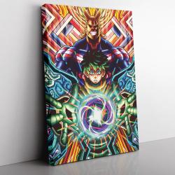 Trippy Deku x All Might My Hero Academia Canvas Print Wall Art Canvas Christmas Gift For Son Daughter